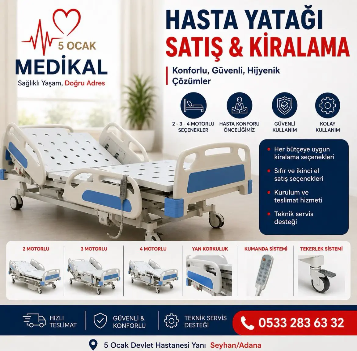 Hasta yatağı çeşitleri