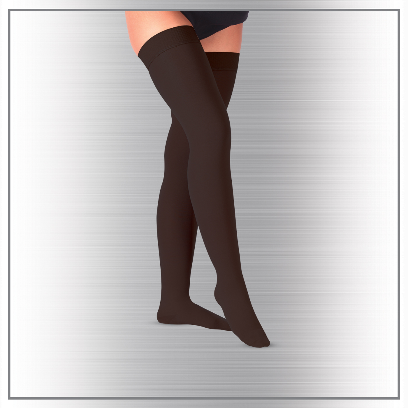 Siyah Diz Üstü Burnu Kapalı Varis Çorabı