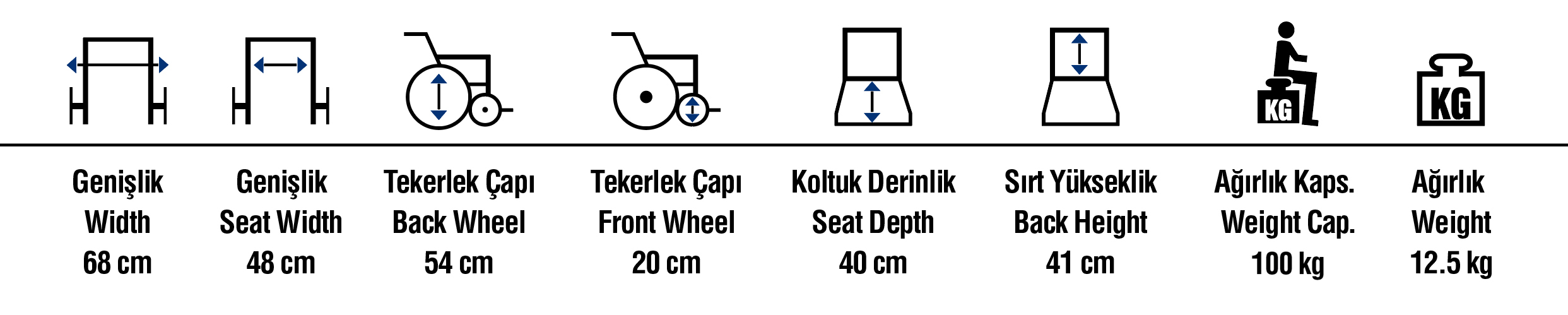 Kromajlı Tekerlekli Sandalye - görsel 2