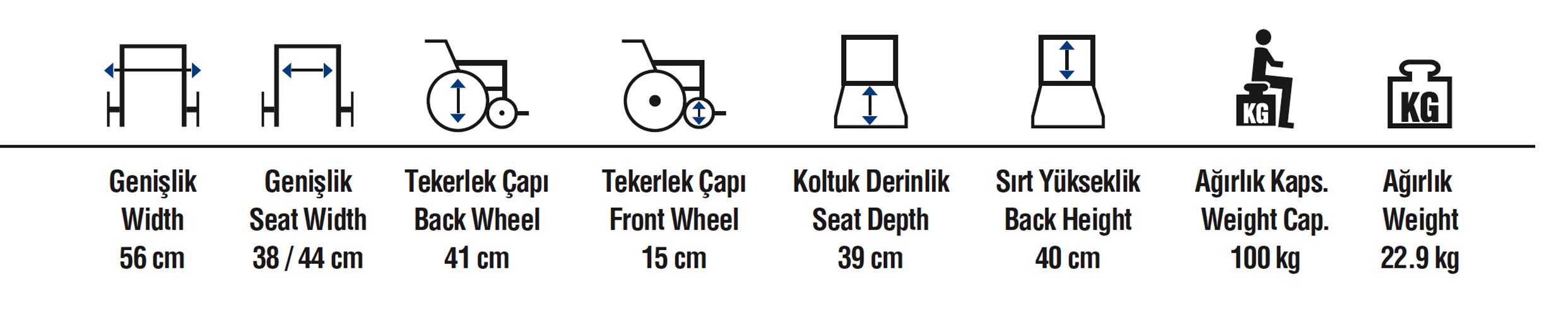 Özellikli (spastik) Tekerlekli Sandalye - görsel 2