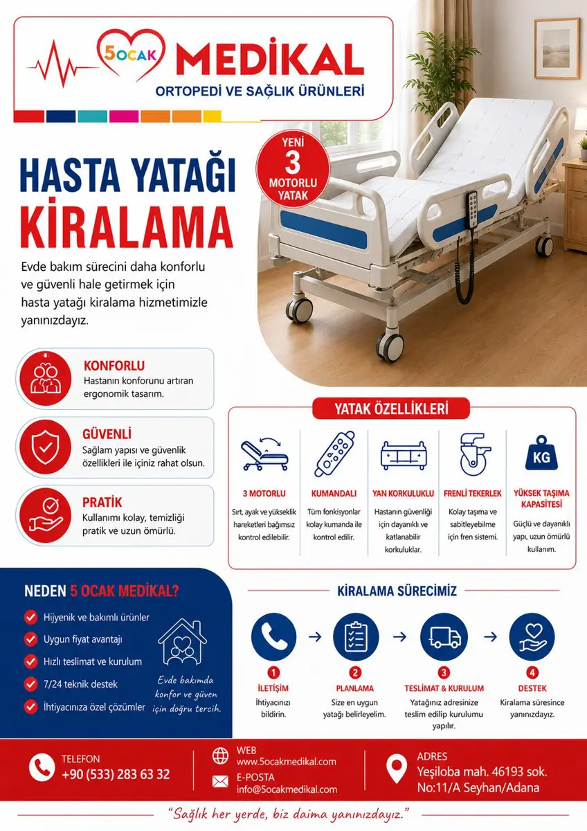 Hasta Yatağı Kiralama — 5 Ocak Medikal